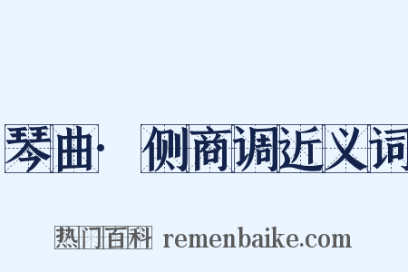 琴曲·侧商调近义词是什么意思的图片